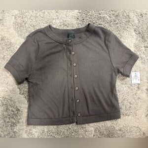 Wild Fable Heather Gray Ribbed Top..#848